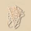 Hollow Crochet Headband Solid Color Versatile Neck Scarf Fashion Knitted Headscarf  For Women