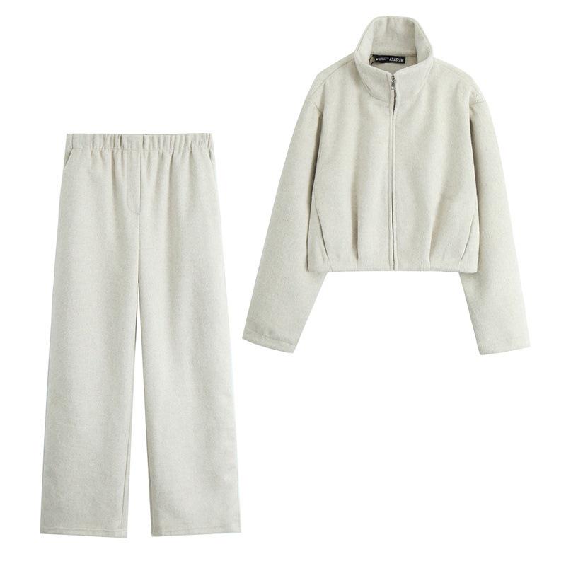 TAOP&ZA Women's Early Spring Stand-Up Collar Long-Sleeve Casual Jacket
