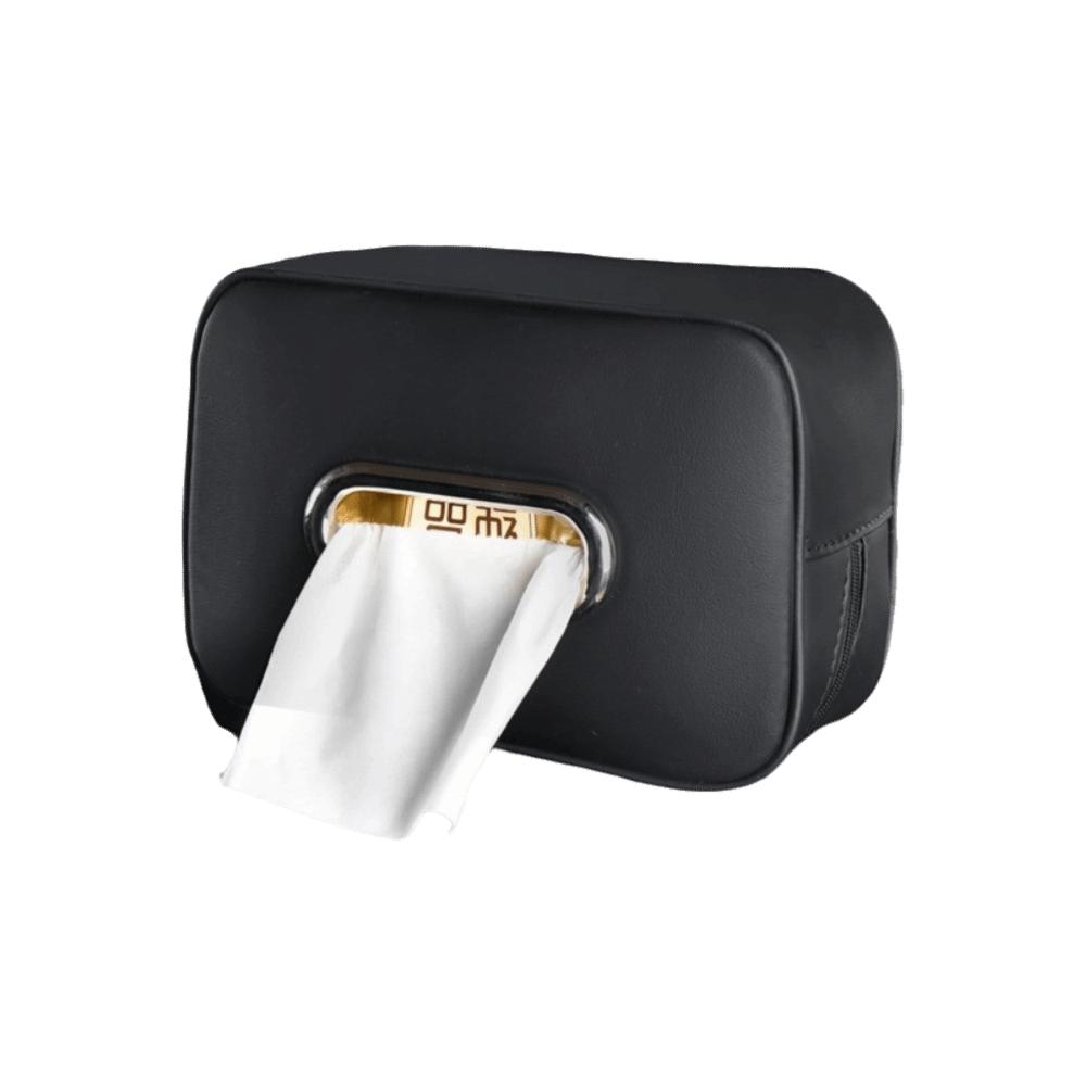 Leather Car Tissue Box Minimalist Sun Visor Tissue Box Durable Tissue Storage Box  Car Interior чёрный