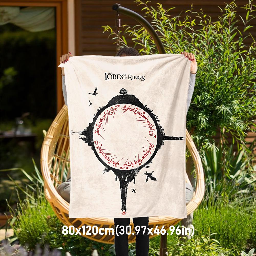 1 шт. Властелин Колец, Средиземье, Единое Кольцо - Плед, Мягкий, Фланелевые Пледы, Гостиная, Для Любого Сезона -1021085 80x120cm