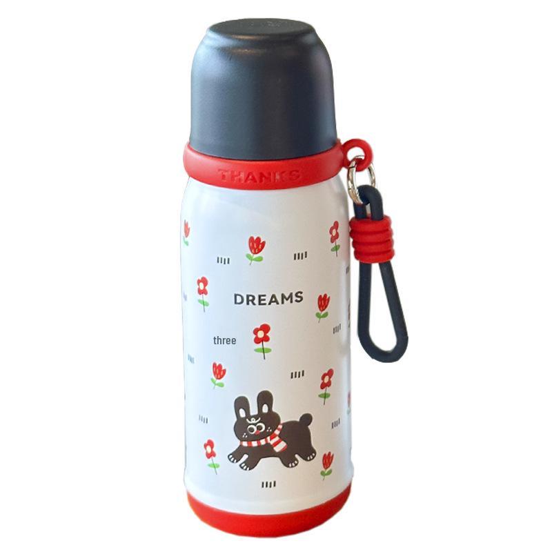 Cartoon Insulated Stainless Steel Cup – Cute, Portable Water Bottle for Students, Ideal for Autumn and Winter.
