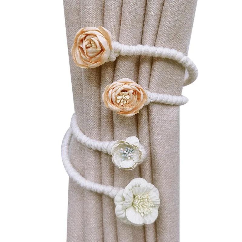 INS Flower Shape Curtain Strap Kids Room Curtain Straps Decorative Buckle Clip Curtain Holders Accessories Home Decoration