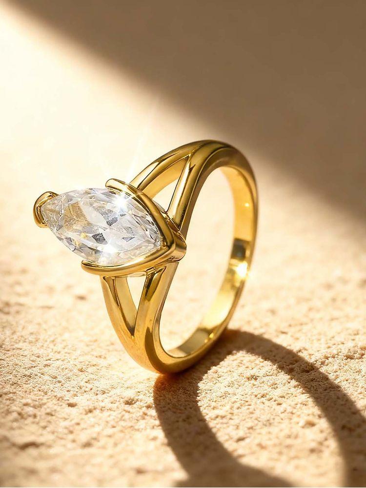 925 Sterling Silver Fashion Shiny Marquise Shape Zircon Ring For Women Engagement Wedding Anniversary High Quality Fine Jewelry