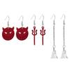 6 Pairs Ghost Pendant Earring Holiday Skull Dangle Earring Women Holiday Jewelry