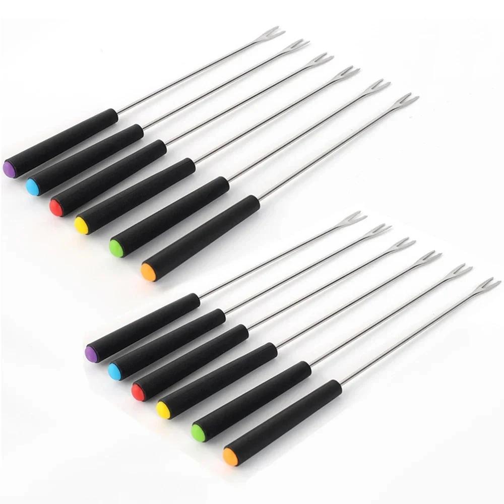 Forks Fondue Fork Skewers Marshmallows Sticks Picks Marshmallow Steel Cheese Stainless Chocolate Appetizer Roasting Cocktail