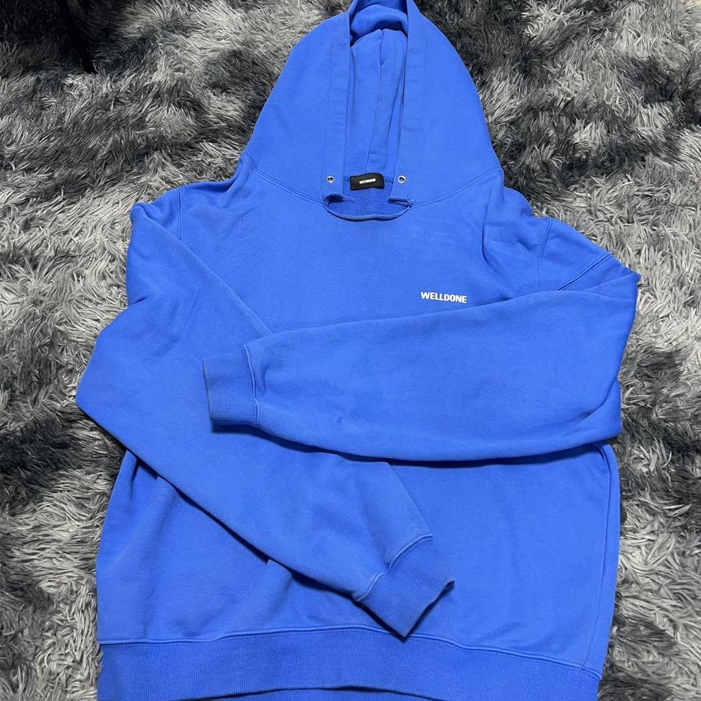 [USED] WELLDONE Hoodie, Blue Pullover, G-Dragon, Korea