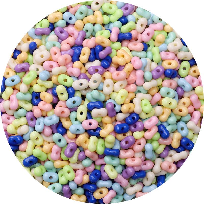 Handmade Bracelet Beads Acrylic Solid Color Peanut Beads Beads Necklace Semi-finished Strings Handmade Diy Jewelry Accessories Accessories Materials