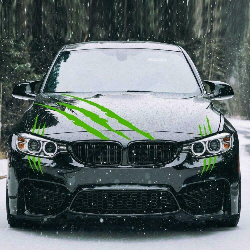 

Зеленая царапина коготь автомобиля виниловая наклейка бампер наклейка на крышу автомобиля отделка кузова