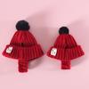 Knitted Dog Hat Cat Pompon Hat Winter Warm Hat with Ear Holes for Small Dogs And Cats Daily Wear Photography Prop
