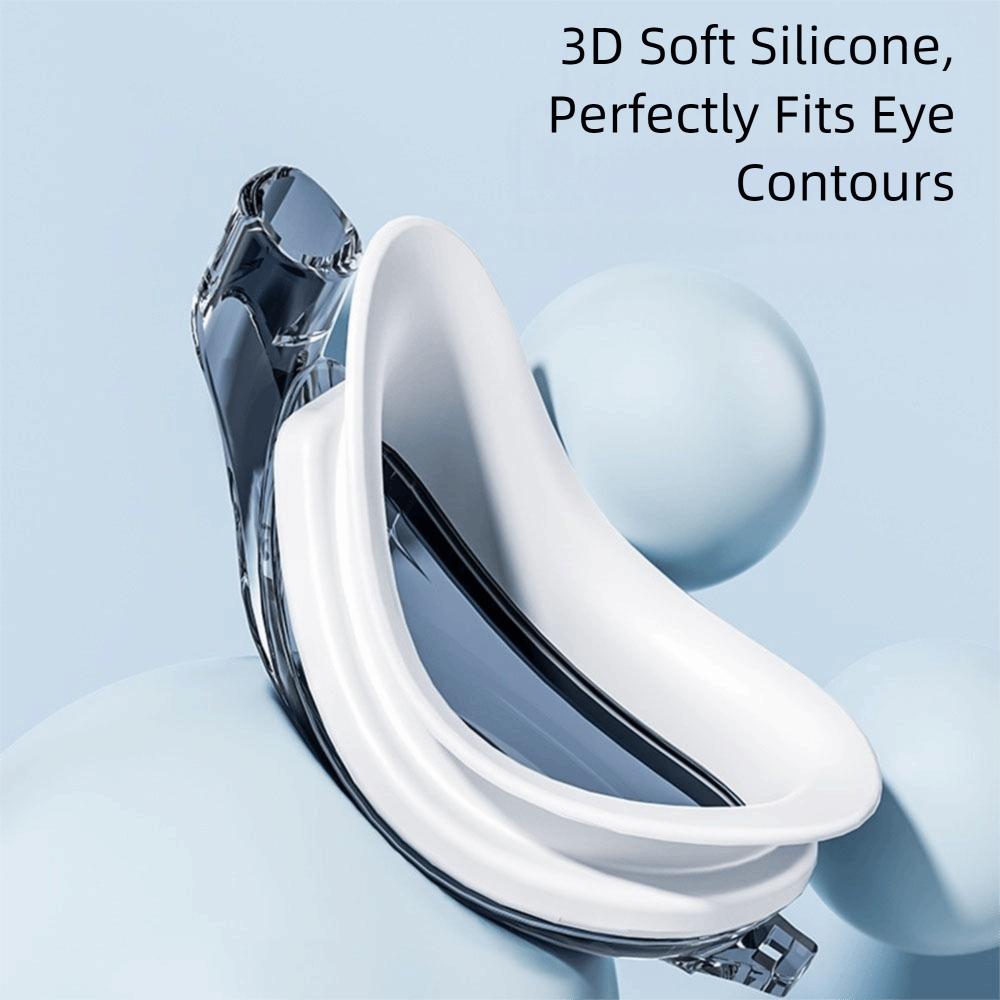 High-definition Swimming Goggles Silicone Flat Transparent Goggles  for Men Women