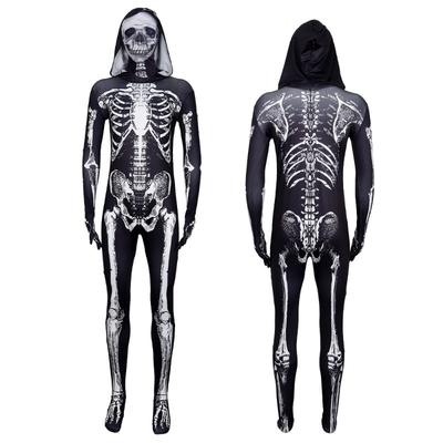 Halloween Women's Skull Onesie Reaper 2 Stage Tights Performance Suit