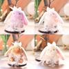 Cute Rabbit Plush Toy With Short Velvet Fur For Backpack Decor And Gifts
