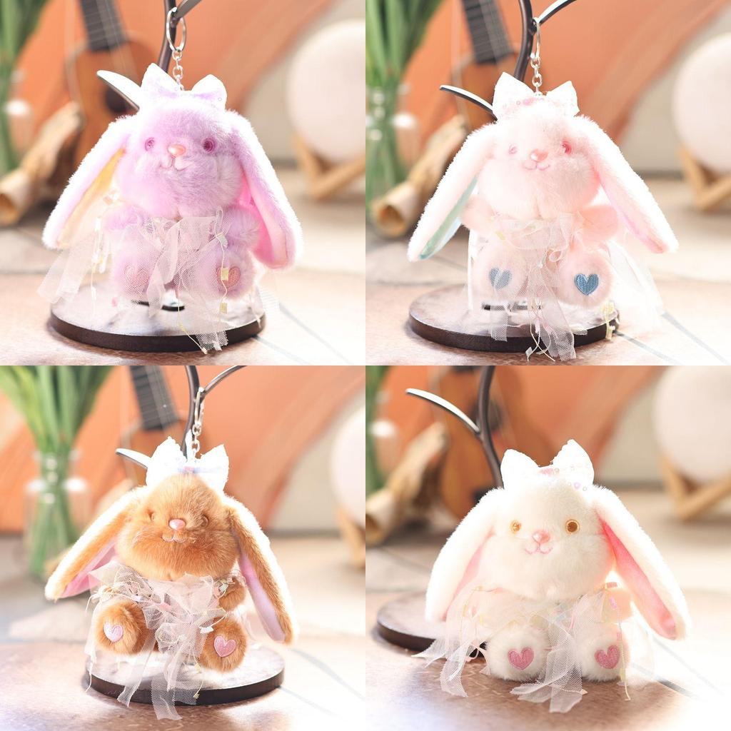 Cute Rabbit Plush Toy With Short Velvet Fur For Backpack Decor And Gifts