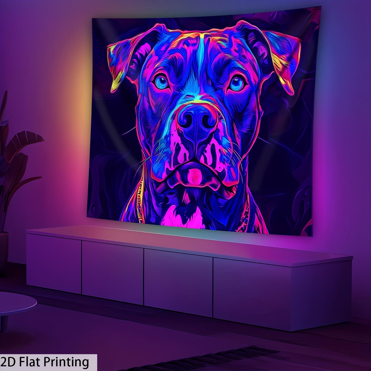 

VIKAMA Personalized Bitdog Tapestry Animal Art Tapestry Esports Room Living Room Bedroom Bedhead Wall Decoration 74x94cm(29x37in)