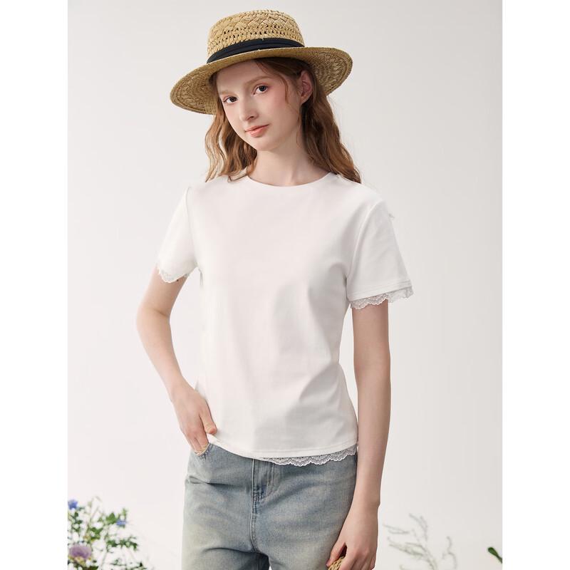 TonLion Women's Lace Short Sleeve T-Shirt