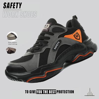 Steel Toe Safety Shoes Lightweight Work Boots Men Non-Slip Boot Anti-smash Anti-Puncture Indestructible Shoes for Work As Hiking