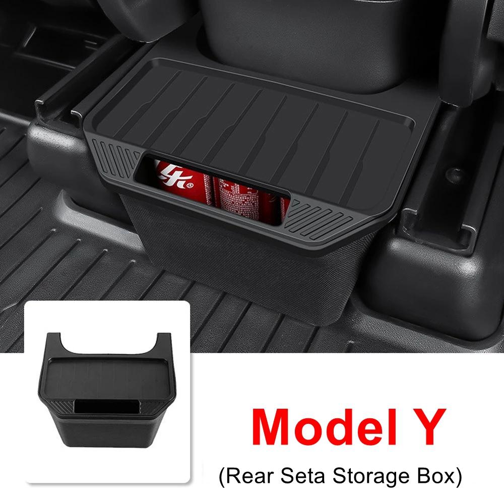 For Tesla Model Y 2025-2025 Trash Can Rear Center Console Organizer Row Seat Storage Box Backseat Garbage Bin Car Accessories