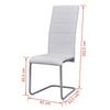 VidaXL 2x Chaise de Salle à Manger Cantilever Blanc Chaises à Manger Cuisine 242287