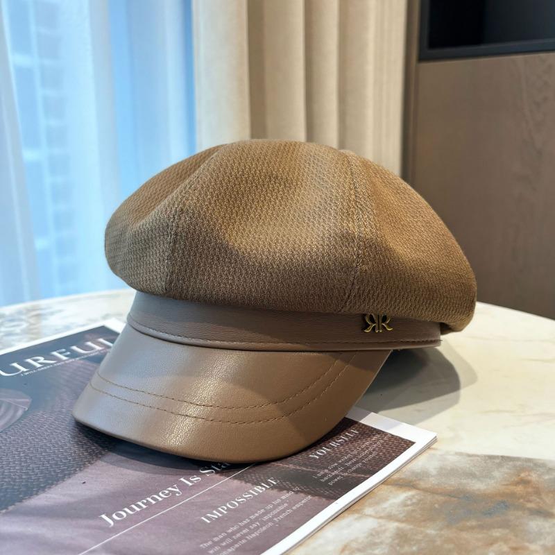 New Beret Children's Autumn and Winter High-end Face Ducktongue Octagonal Hat Retro Painter Newsboy Hat