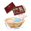 1/12 Scale Dollhouse Miniature Sewing Tools Kits With Yarn Basket and Sewing Box For Realistic Model Scene Crafting