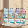 1PC Ocean Surfing Boy Beach Scenery 750ml Color Plastic Sports Water Bottle Leakproof Flip Straw Lid Suitable for Sports Office Home Use