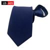Ruifeng Men's 8cm Elastic Tie - Easy Pull, Formal Wedding or Business Wear