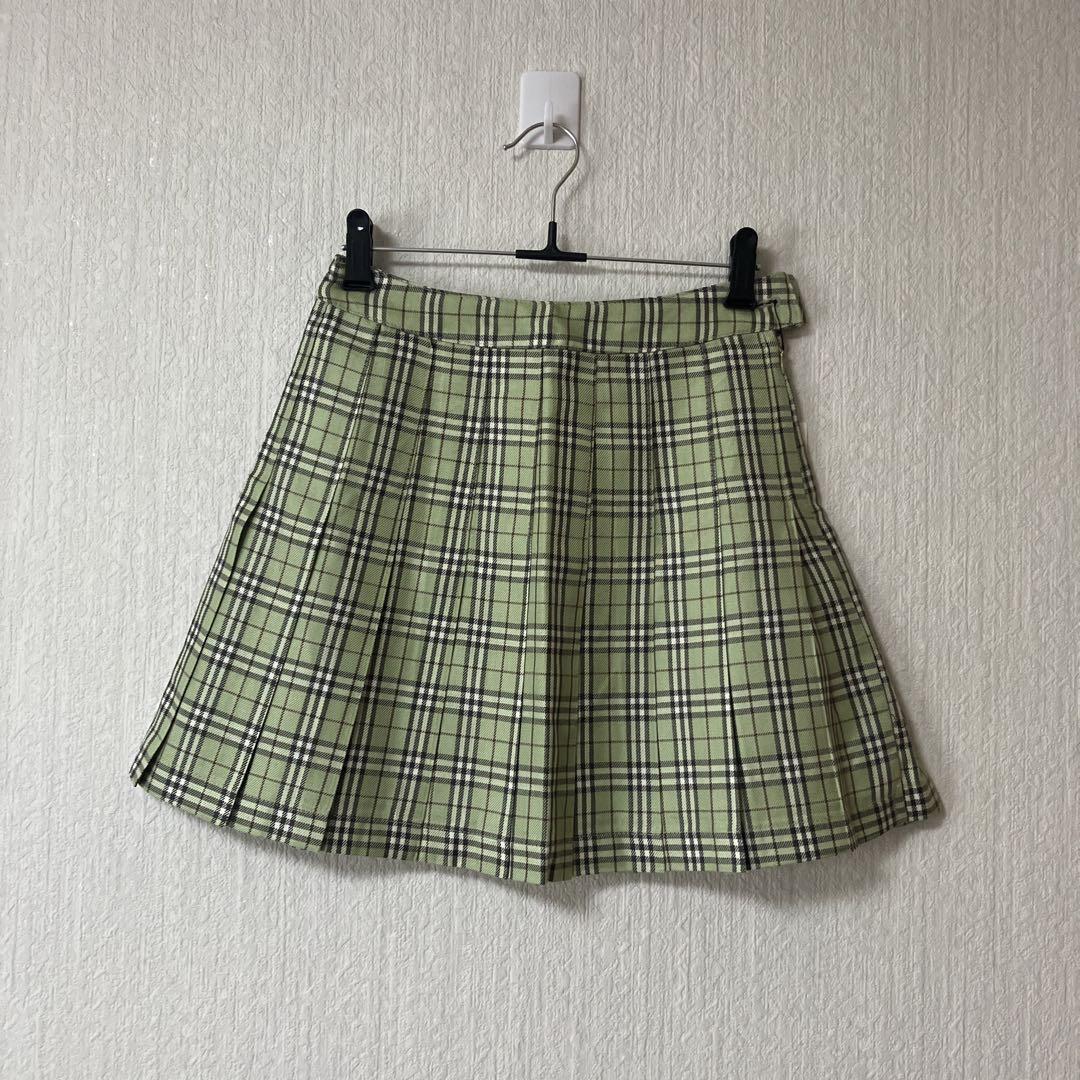 

[USED] SCULPTOR Green Check Flare Skirt, Size M