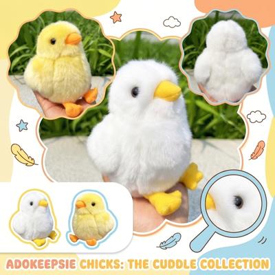 Soft Plush Animal Stuffed Toy Cute Chick Design Lightweight Small Size Suitable for Children and Collectors Plush Doll for Home and Travel