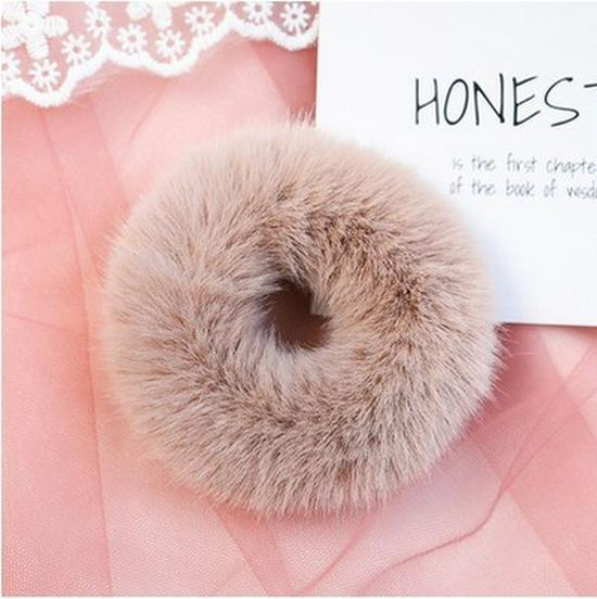 Autumn & Winter Fluffy Faux Fur Hair Tie - Korean Fairy Headwear Mink Hair Rope