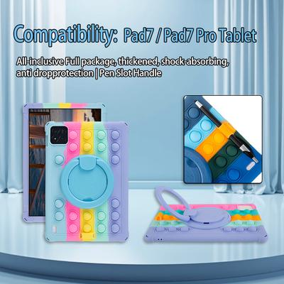Für Xiaomi Pad 7 Hülle 11,2 Zoll 360 Drehbarer Silikon Ständer Hülle Für Xiaomi Pad 7Pro Mi Pad 7 Weich Kinder Sicher Funda