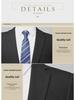 2024 Herren Schwarzer Formaler Anzug: High-End Zweiteiler Business-Outfit mit einem Knopf für Herren.