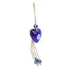Woven Rope Pendant Blue Evil Eye Heart Shaped Ornament Hanging Decoration for Car Interior Clothing