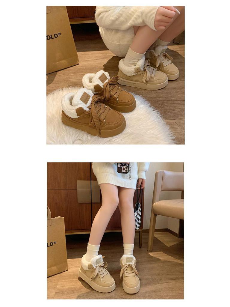 Women's Thick-Soled Fleece-Lined Winter Snow Boots - Casual Fashion Furry Shoes