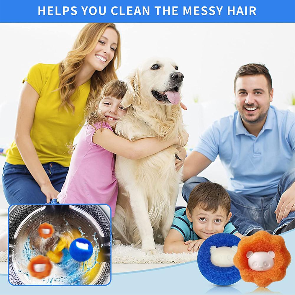 8 ks odstraňovač chloupků pro lapač vlasů v pračce(Modrá, oranžová)