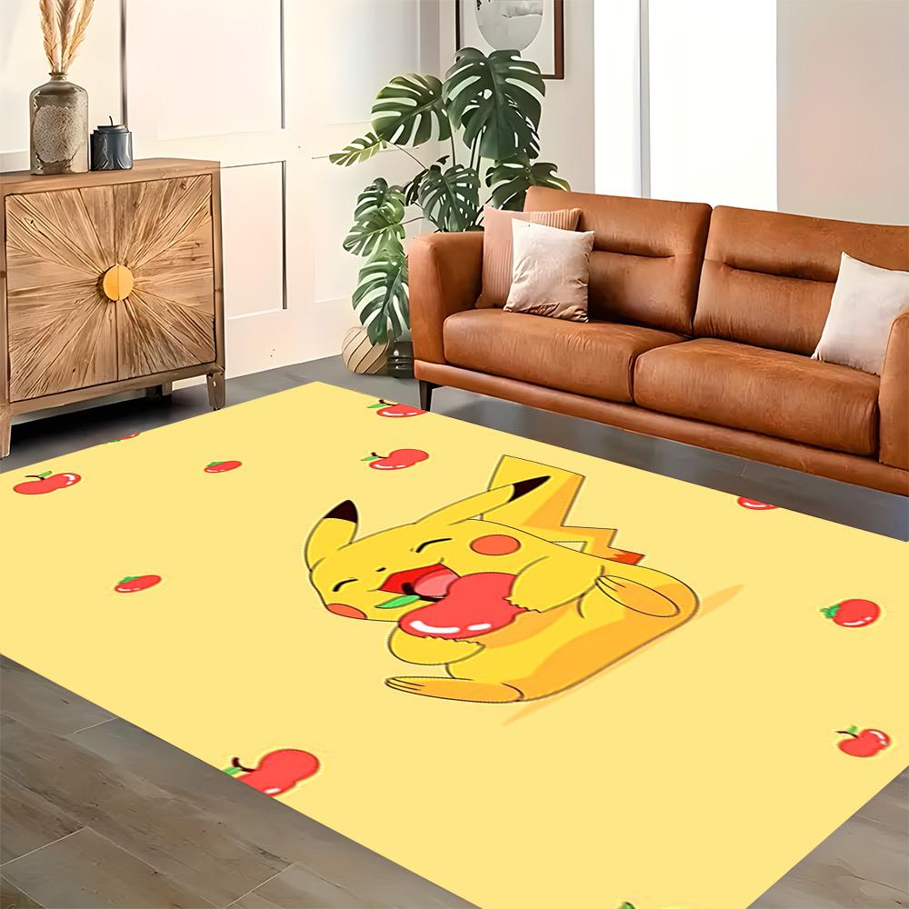 Alfombra Pikachu Ráfaga de Energía para salas de estar, dormitorios, decoración del hogar y como regalos.