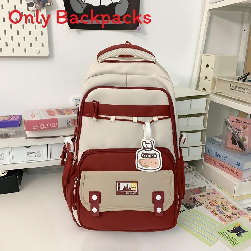 Fashion Color Collision Large Capacity Student Backpack For School Travel And