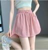 Ice Silk Sports Shorts Women's Summer Thin Korean Version High Waist Loose and Thin Versatile Casual a Word Wide Leg Hot Pants