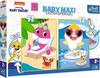 TREFL 43005 Puzzle Baby MAXI 2x10 Happy Shark Day