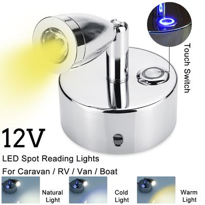MACHSWON LED Spot Reading Lights Warm Light 2PCS 12V Interior Lights with Switch for Camper Motorhome Caravan Van Boat