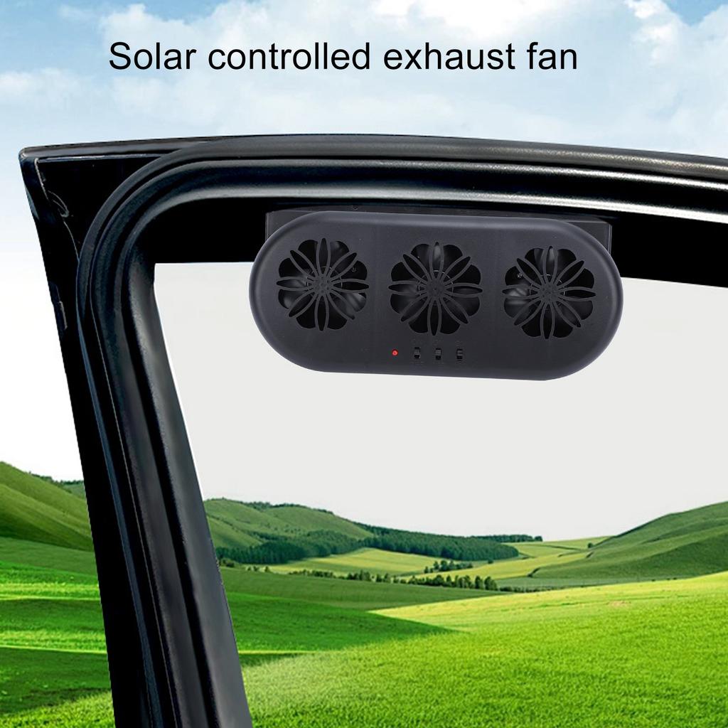 Car Air Vent Cooling Fan SUV Window Cooler 3 Outlet USB Plug in Circulation Exhaust Smoke