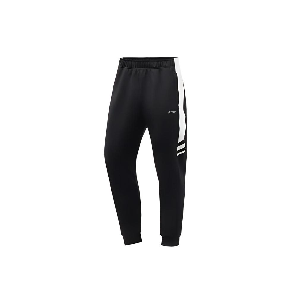 Li Ning Fitness Series Logo Reflective Sports Joggers Men Bottoms Black AKLR459-1