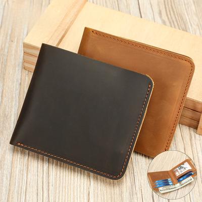 Versatile Multi-slot Coin Purse, Crazy Horse Leather Retro Card Bag Wallet