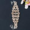 Morganite Gemstone Handmade 925 Sterling Silver Bracelet 7-8" KG-381