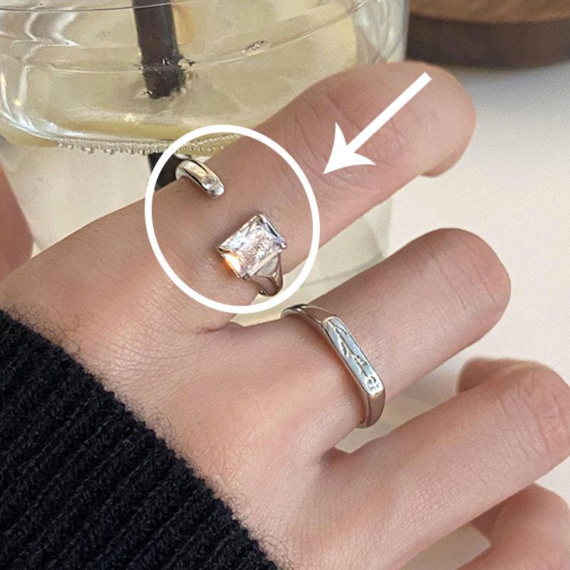 Pearl Bunny Ring Hepburn Style Fashion Metal Enamel Index Finger Ring Niche Design High-end Ring