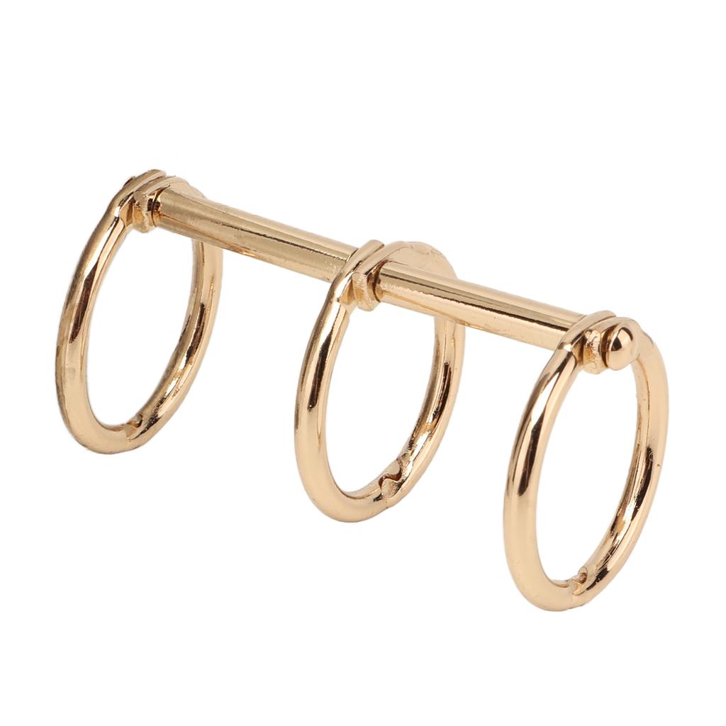 Rings Reusable 3 Hole Electroplated Metal Hand Account Paper Loose Leaf Binding Rings
