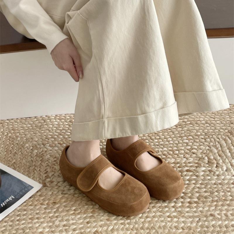 Buty retro, Buty damskie, Płytkie buty z miękką podeszwą, Płaskie pojedyncze buty