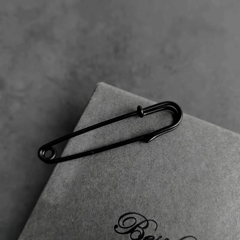 

[HS][HS]1Pc Fashion Dark Large Pins For Clothing Smooth Metal Safety Pins Jeans Dress Scarf Adjustable Pins