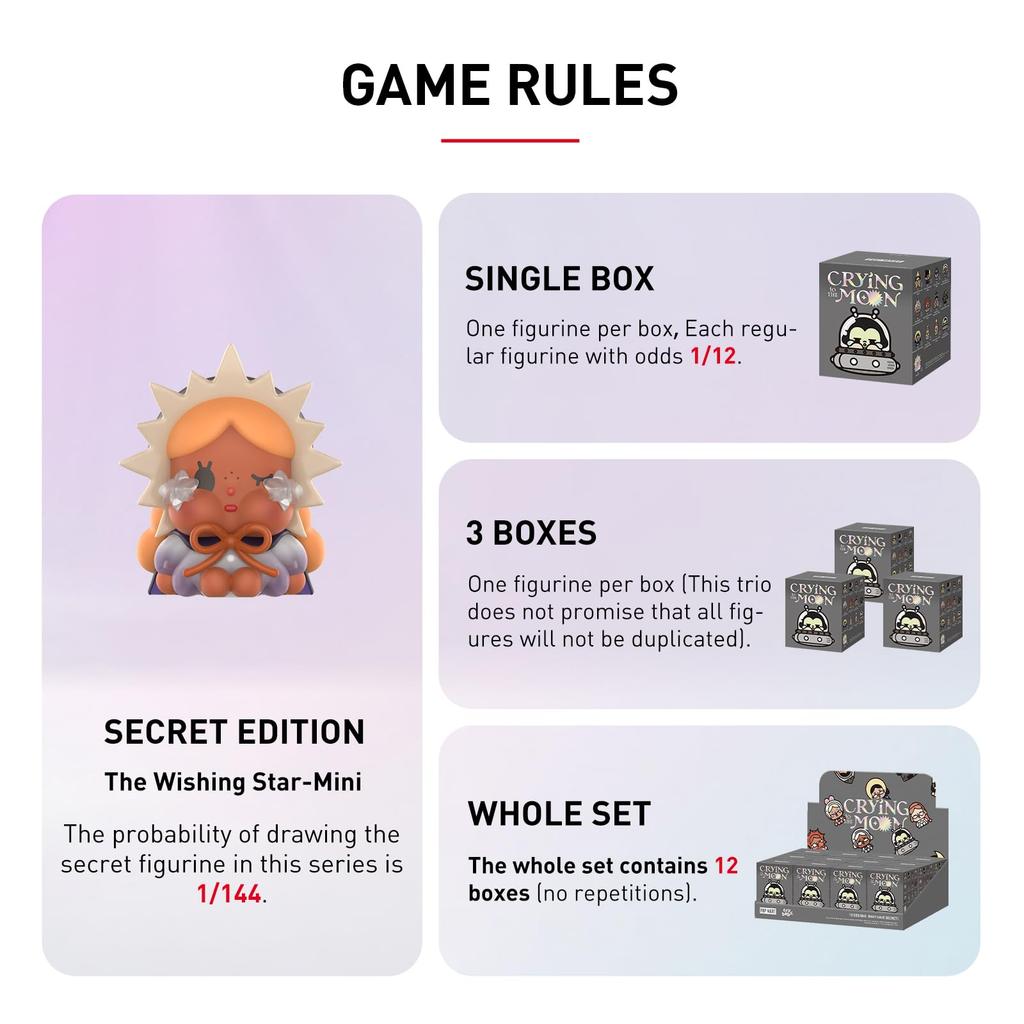 [POP MART Official Store] CRYBABY CRYING TO THE MOON SITTING Series [3 Pieces] Crybaby Pop Mart Blind Box Figure Toy Gacha Gacha Plastic Model Gift
