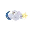Creative Cloud Cartoon Wood Hook Wall Hanging Door Hat Coat Hook Bathroom Decoration Star and Moon Four Hooks LS