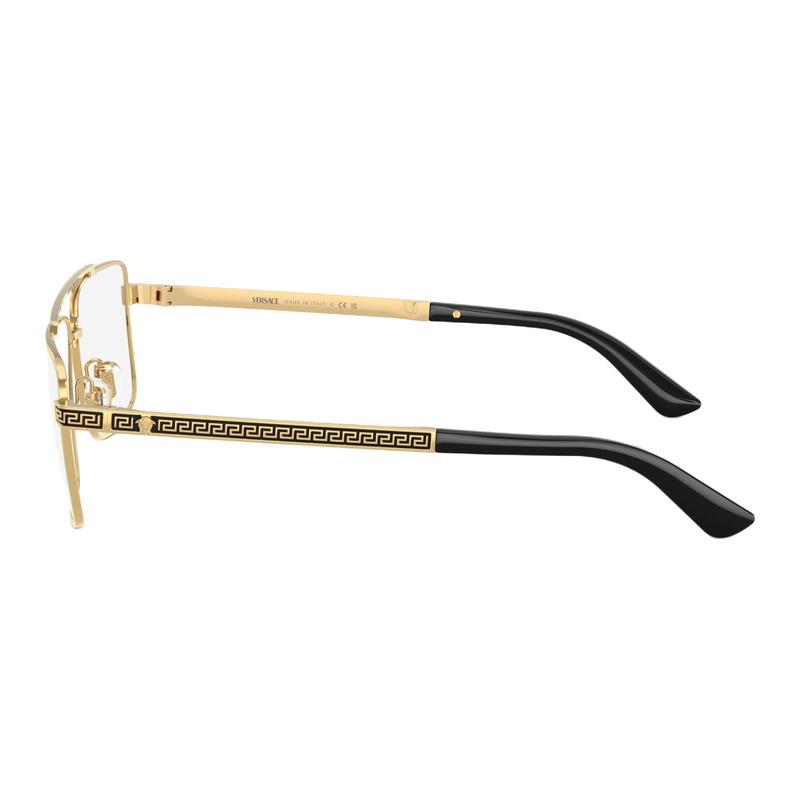 Versace Temple logo metal aviator optical glasses men's gold 65986859 VE 1315 1436-Gold 56/13/145 - h.39